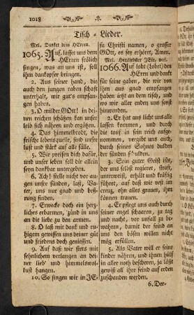 1018-1026, Tischlieder