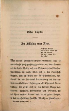 Bis nach Hohen-Zieritz, 1. Theil