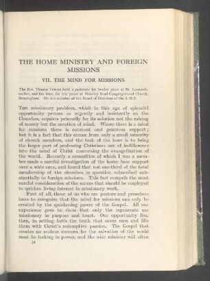 The home ministry and foreign missions