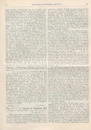 281-283 [Rezension] Kirn, Otto, Grundriß der Theologischen Ethik