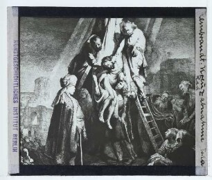 Rembrandt, Kreuzabnahme (Druck B081) : Ausschnitt