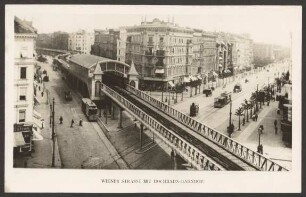 Ansichtskarte „Wiener Straße mit Hochbahn“