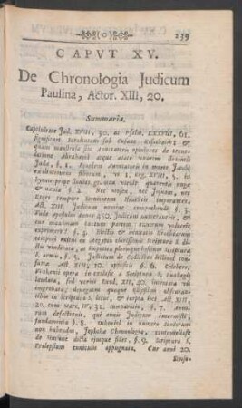 Caput XV. De Chronologia Judicum Paulina, Actor. XIII, 20.