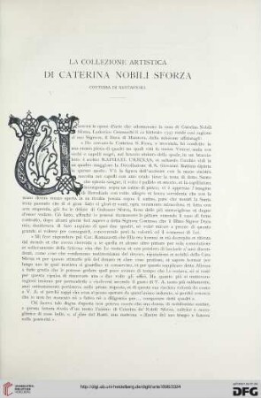 1: La collezione artistica di Caterina Nobili Sforza Contessa di Santafiora