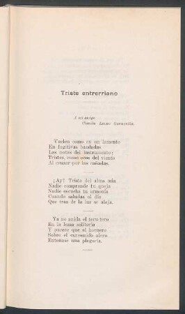 Triste enterriano : A mi amigo Claudio Lavao Garmendia.