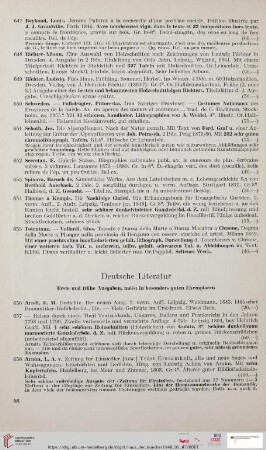 Deutsche Literatur (Nr. 656 - 760)