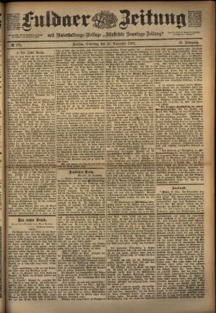 Ausgabe vom Dienstag, den 29. November 1898.