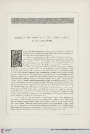 Beiträge zur Geschichte des Domes S. Blasii zu Braunschweig