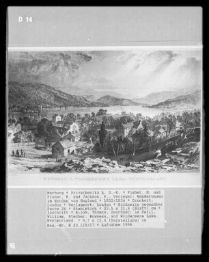 Wanderungen im Norden von England, Band 1 — Bildseite gegenüber Seite 26 — Bowness, and Windermere Lake, Westmorland.