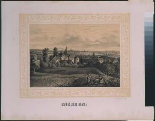Nickern. Buchdruck; 13,5 x 19,3 cm (Bildfeld). Aus: Poenicke, G.A., Heise, F.: Album der Rittergüter und Schlösser im Königreiche Sachsen, II. Section. Meissner Kreis. Leipzig: Expedition des Albums Sächsischer Rittergüter und Schlösser, um 1860. Seite 25. Dresden: SLUB RH.35217.P743
