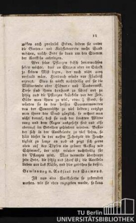 Gewinnung u. Aussaat des Saamens. [!]