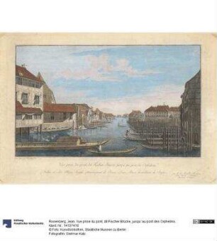 Vue prise du pont, dit Fischer Brücke, jusqu' au pont des Orphelins