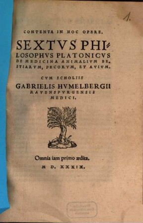 De Medicina Animalium, Bestiarum, Pecorum, Et Avium