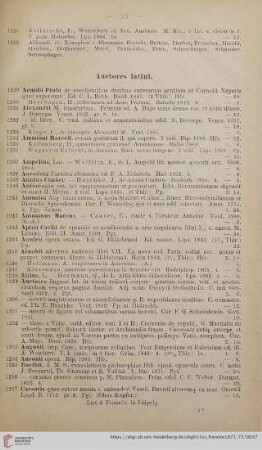 Auctores latini (Nr. 1229 - 2104)