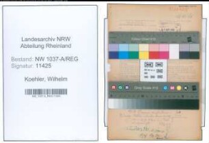 Entnazifizierung Wilhelm Koehler , geb. 25.06.1906 (Betriebsleiter)