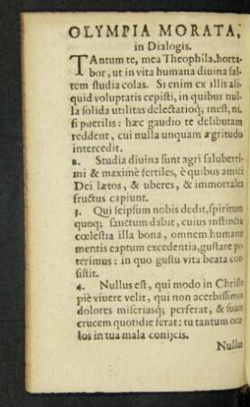 Olympia Morata, in Dialogis.