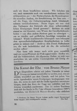 Die Kunst der Ehe