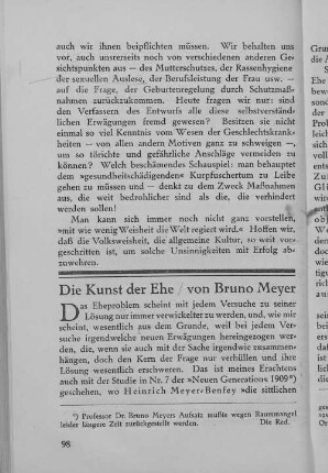 Die Kunst der Ehe