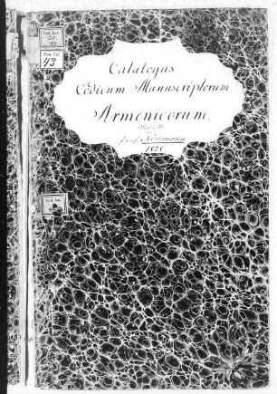 Meist ausführliche Beschreibungen der acht armenischen Handschriften des Cbm Cat. 40 der Hofbibliothek München - BSB Cbm Cat. 43