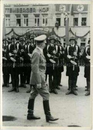 Ankunft Adolf Hitlers am Nürnberger Hauptbahnhof zum Reichsparteitag 1938