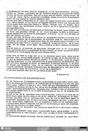 Willenserklärung von Kulturbundgruppen