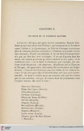 Chapitre X: Les ports et le commerce maritime