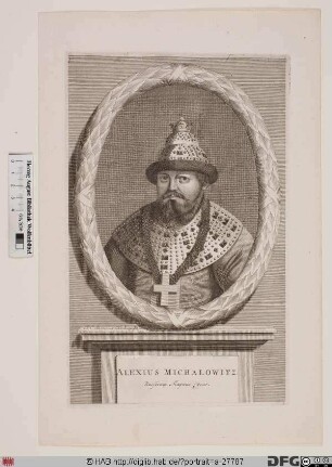 Bildnis Alexej Michailowitsch, Zar von Russland (reg. 1645-78)