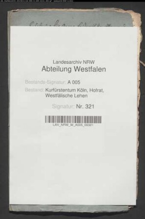 Belehnung für Georg Friedrich von Mengede mit der Freigrafschaft Balve