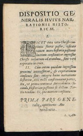 Prima Pars Generalis, continens Antecedentia.