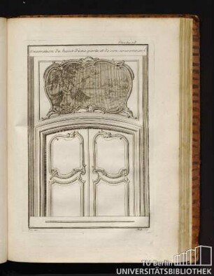Planche 213. Decoration du haut d'une porte et de son couronnement.