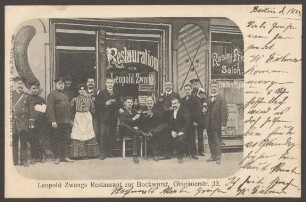 Ansichtskarte "Restaurant zur Bockwurst", Glogauer Straße 32