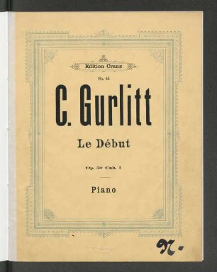 1: Le debut : 24 études melodiques pour piano pour les commençants ... ; op. 50