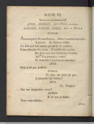Acte Troisieme: Scene VI.