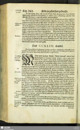 Das CCXLIII. Capitel