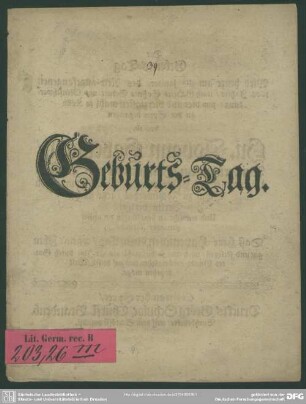Geburts-Tag