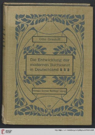 Die Entwicklung der modernen Buchkunst in Deutschland