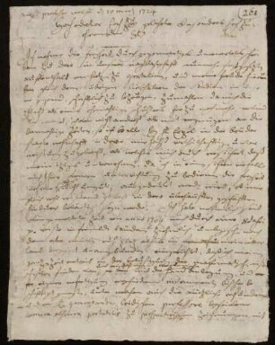 Briefentwurf von Johann Friedrich von Uffenbach an Christian von Wolff. Ohne Ort, 10.3.1724