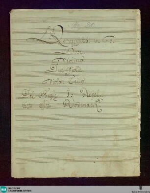Symphonies concertantes. Arr - Don Mus.Ms. 1583 : ob, vl, vla (2), vlc; E|b; BenP 111