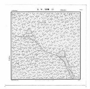 Kartenblatt NW XXVIII 42 Stand 1836