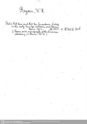 Bryan, W. R.