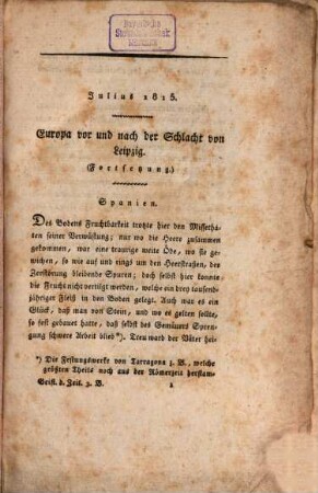 Geist der Zeit : ein Journal für Geschichte, Politik, Geographie, Staaten- und Kriegskunde und Literatur. 1815,3 = Juli - Sept.