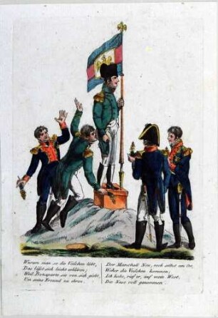 Napoleon-Karikatur: "Warum man so die Veilchen liebt, ..."