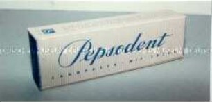 Packung für Zahnpasta "Pepsodent"
