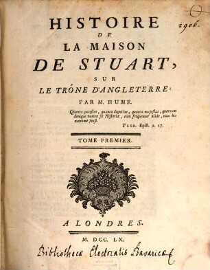 Histoire De La Maison De Stuart, Sur Le Trône D'Angleterre, 1