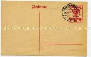 Postkarte mit Marke zur Nationalversammlung