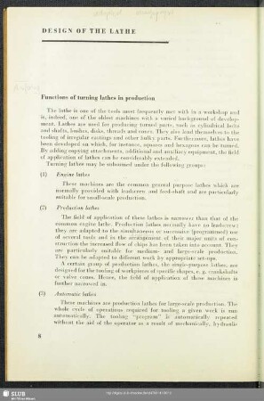 Design Of The Lathe