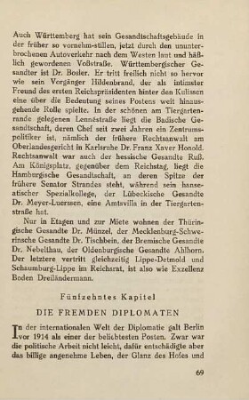 Fünfzehntes Kapitel. Die fremden Diplomaten