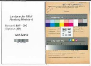 Entnazifizierung Maria Wulf , geb. 24.04.1887 ()