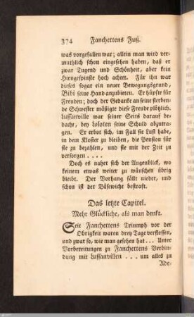 Das letzte Capitel. Mehr Glückliche, als man denkt.