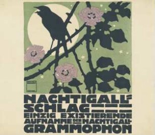 Nachtigallschlag. Einzig existierende Aufnahme der Nachtigall Grammophon